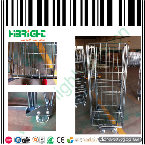 Wire Mesh Logistic Storage Roll Cage Trolley